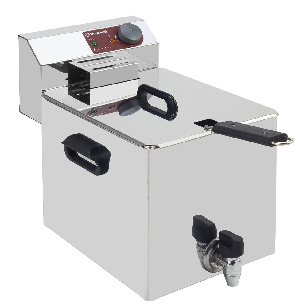 WR-EF08-S8 Friteuse de table électrique 8 litres + robinet de vidange