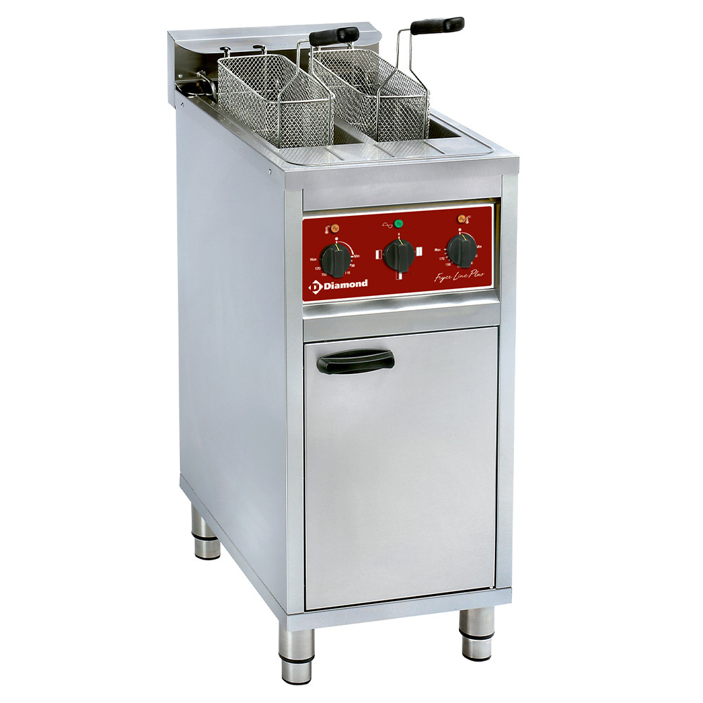FSM-2V6E/N Friteuse électrique 2x 10 lit. sur meuble
