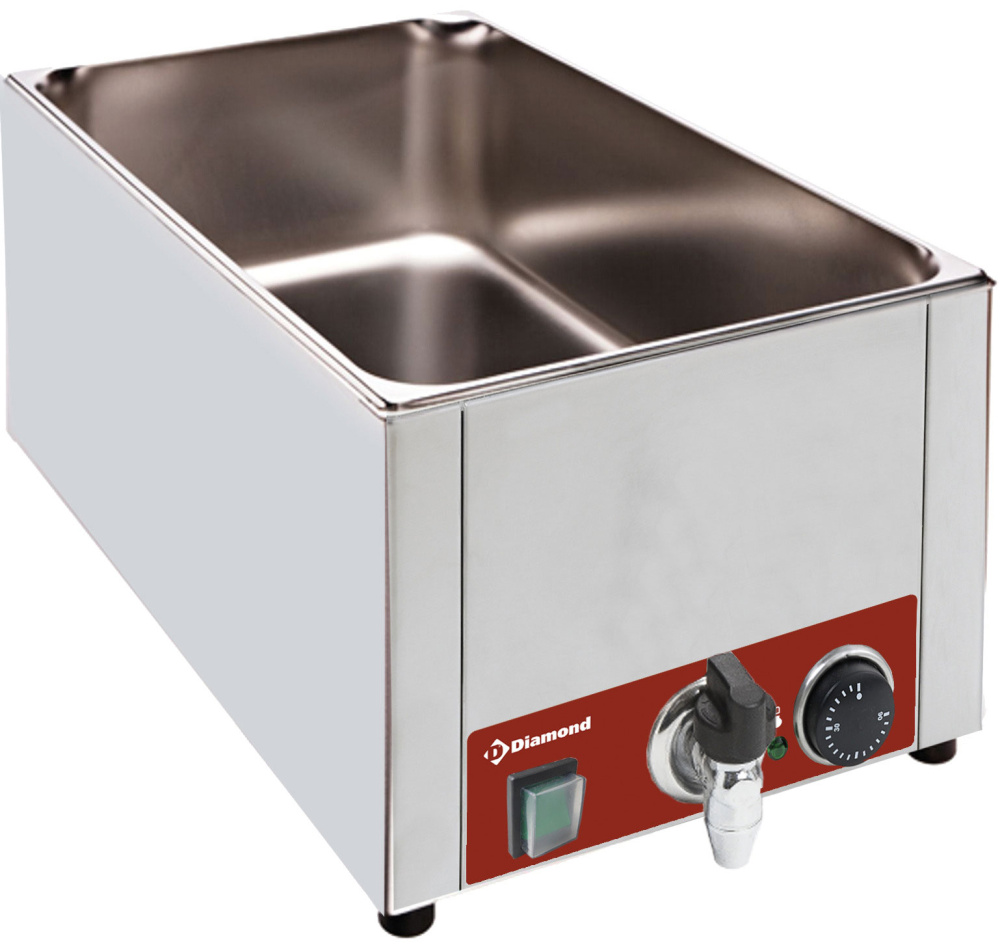 BMZR/XS Bain Marie de table électrique GN 1/1 - 150 mm + robinet