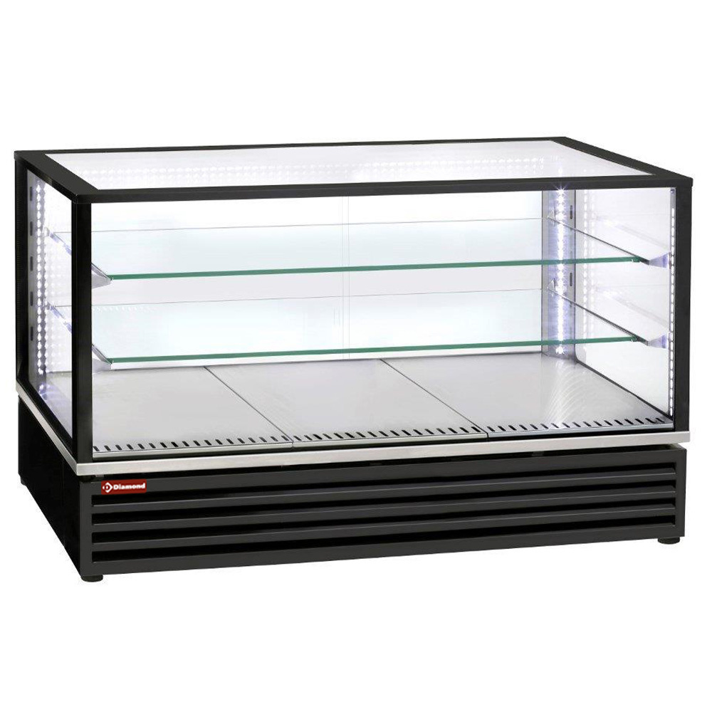 VRDG-B1-R2 Vitrine réfrigérée EN ou GN, ventilée, 3 niv., NOIRE