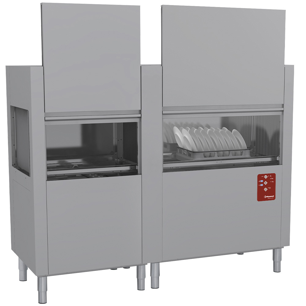 D160E/7-230/3-DX- Lave-vaisselle à traction de paniers 200Pan/H