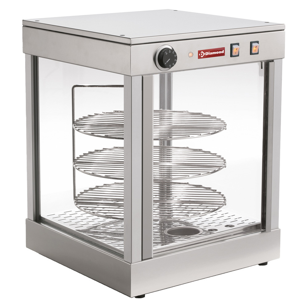 PIZZA/D38 Vitrine chauffante rotative D.380 mm