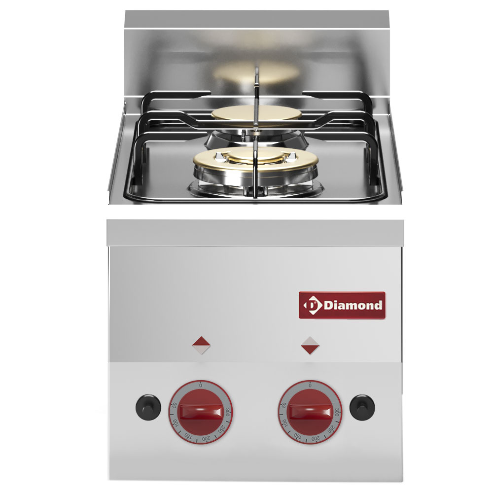 G60/2F3T-N Cuisinière 2 feux gaz -Top-