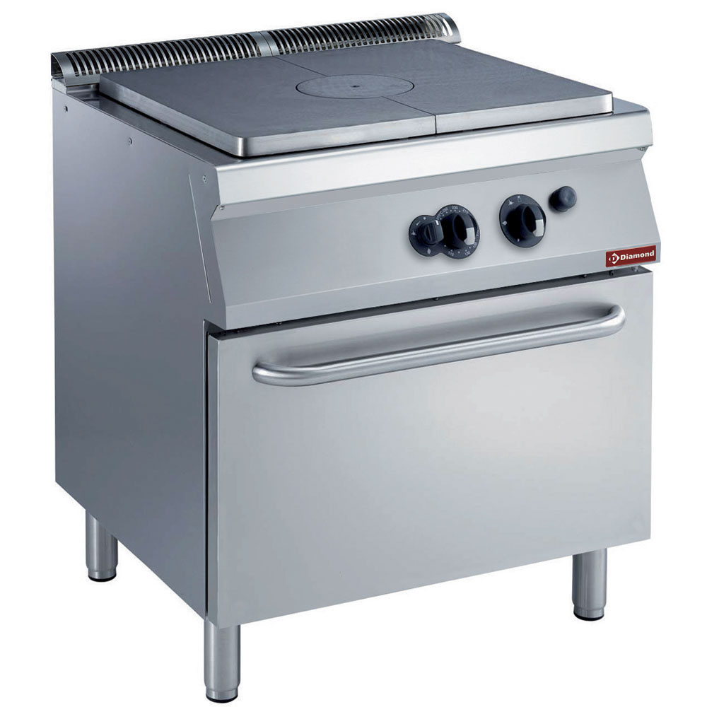 G17/TF8-N Fourneau taque coup de feu, four gaz GN 2/1