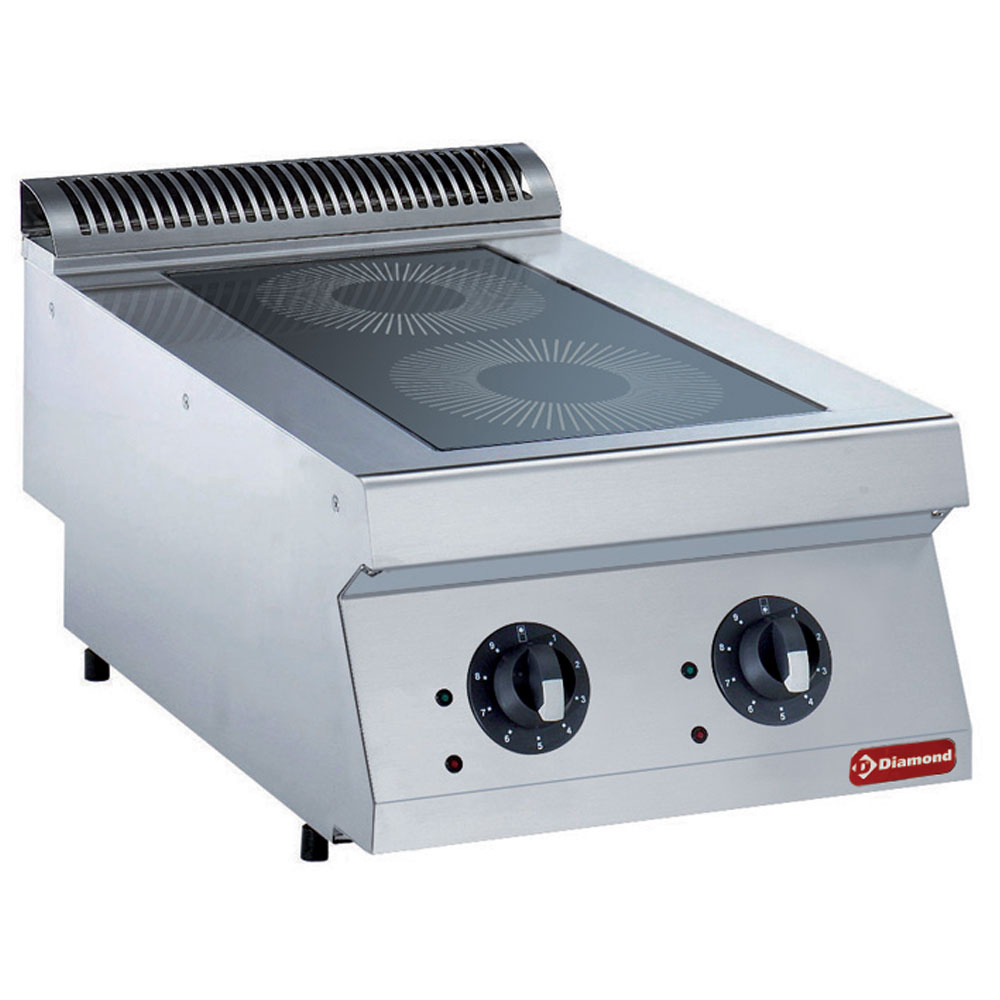 E17/2ID4T-230/3--N Cuisinière électrique, 2 foyers à induction -TOP-