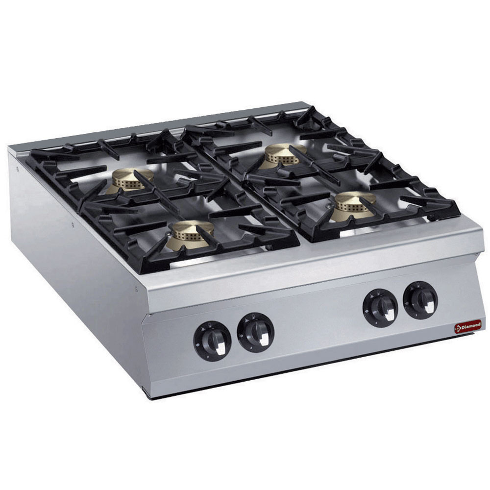 G22/4B8TPW-N Cuisinière 4 feux vifs gaz -TOP- "POWERFUL"
