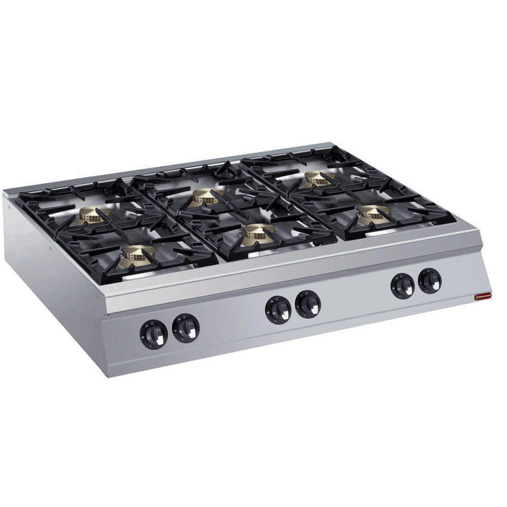 G22/6B12T-N Cuisinière 6 feux vifs gaz -TOP-