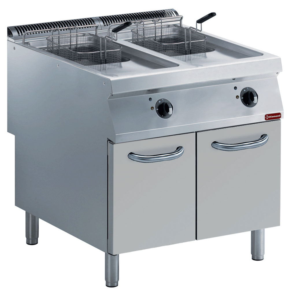 E22/F30A8-230/3--N Friteuse électrique 2 cuves de 15 litres sur meuble