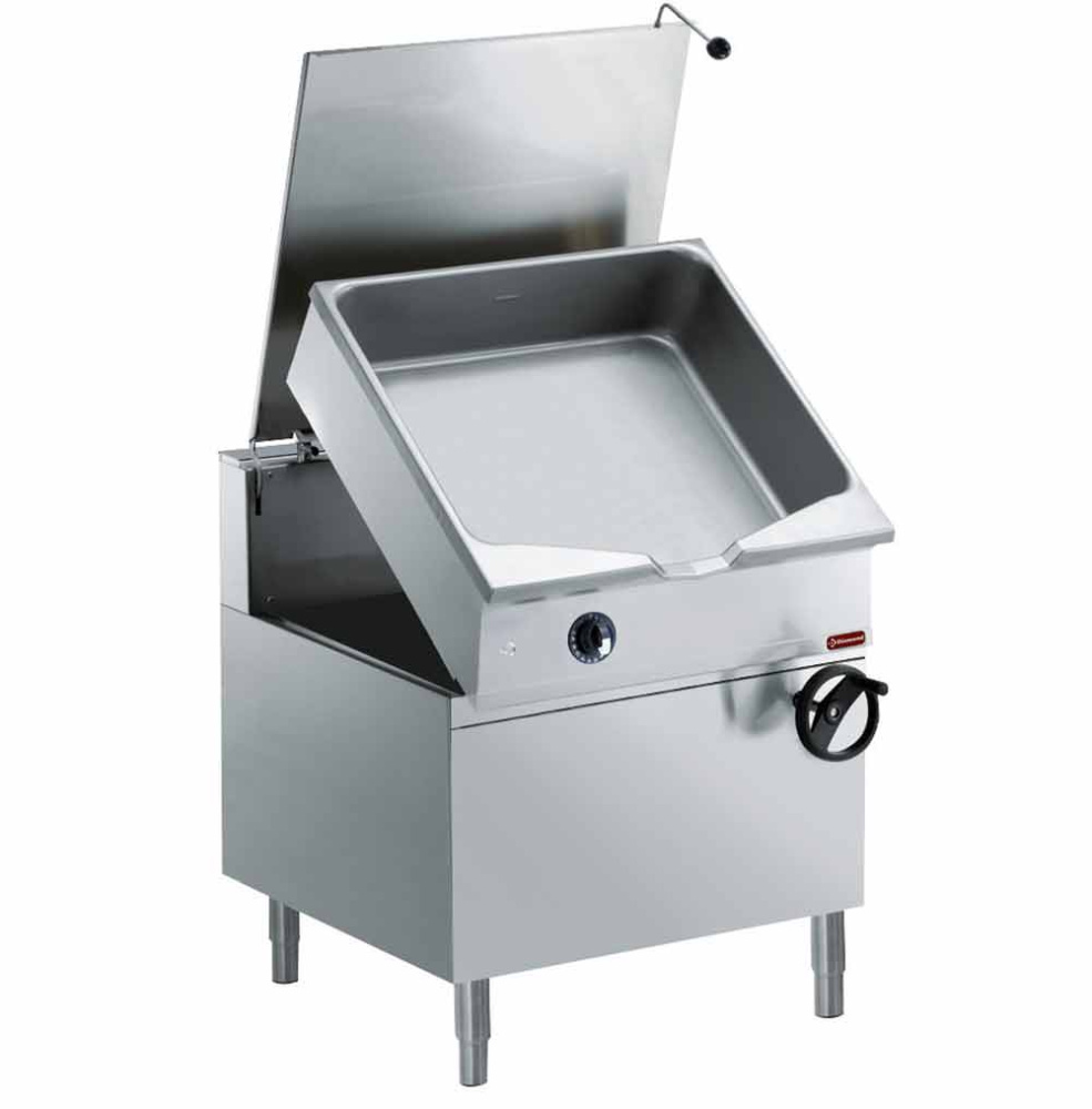 G22/BM12C-N Sauteuse gaz basculante, cuve en "Duomat" 100 litres, sur meuble