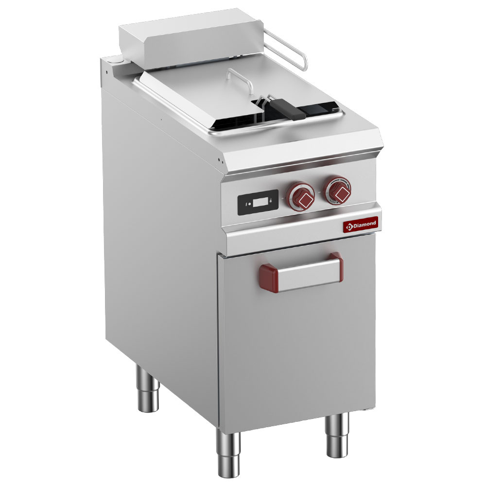 E9/F21A4-NAP Friteuse électrique HP 1 cuve "Y" de 21 litres sur meuble fermé - DIGIT