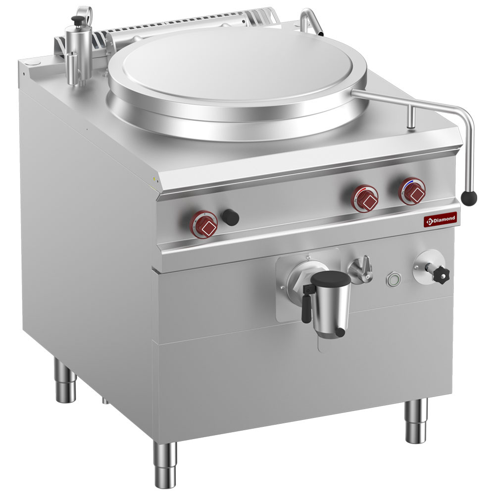 G9/M10I8-N Marmite gaz, cuve 100 lit. chauffage indirect, sur meuble