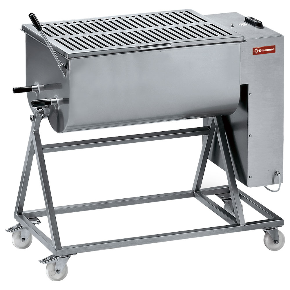 MCR-120P/N Mélangeur à viande en inox 120 kg, piètement sur roues