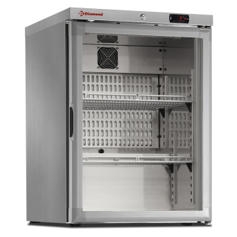 Ventilated fridge, glass door, 525 liters, GN2/1+600x400, white
