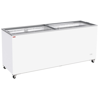 [10312] Bar counter with 2 compartments, draining board + grid, 1 sink on the left.