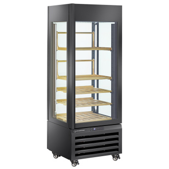 [10372] FULL vitrine 600 Lt., 5 glass levels, ventilated - ICE CREAM & PASTRY - WHITE
