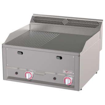 [10722] Gas steam-grill with cooking grid in cast iron -Top-