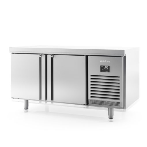 [11074] BMGN 1470 PDC Table réfrigérée centrale avec portes double face GN1/1 Série 700