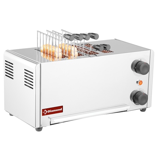 [11851] D4CM-XP Toaster (croque-monsieur) électrique 4 pinces - Acier inox.