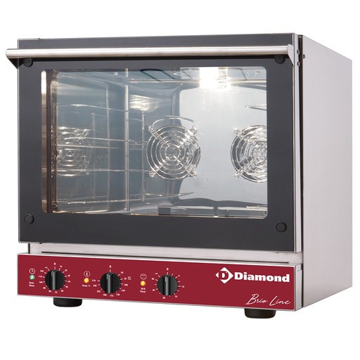 [12613] BRIO43S/X-B Four électrique à convection, 4x 460x340 mm + salamandre