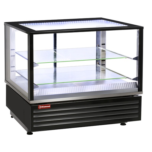 [12752] VHDP-B1 Vitrine chauffante EN ou GN, ventilée, 2 niv., NOIRE
