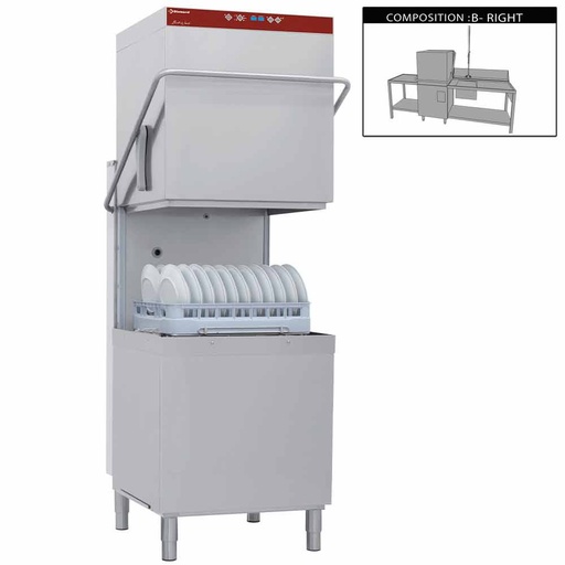 [12989] DCR37/6-AC/B-D Lave-vaisselle à capot complet, compose de :