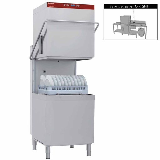 [12994] DCR37/6-AC/C-D Lave-vaisselle à capot complet, compose de :