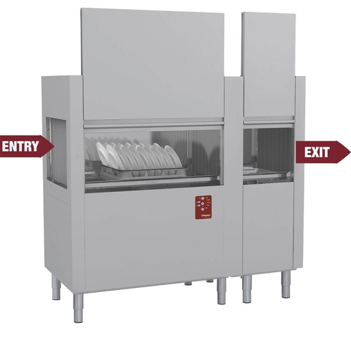 [13147] DATIC20E/7 Lave-vaisselle à traction de paniers 200Pan/H