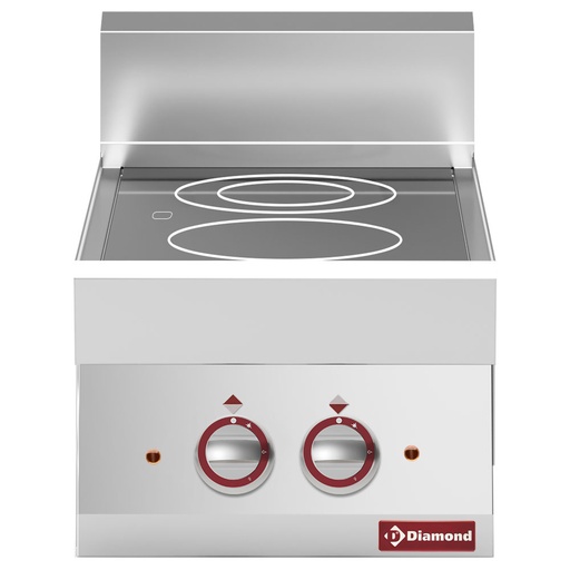 [13455] E65/2VC4T-N Cuisinière électrique vitrocéramique 2 foyers -Top-
