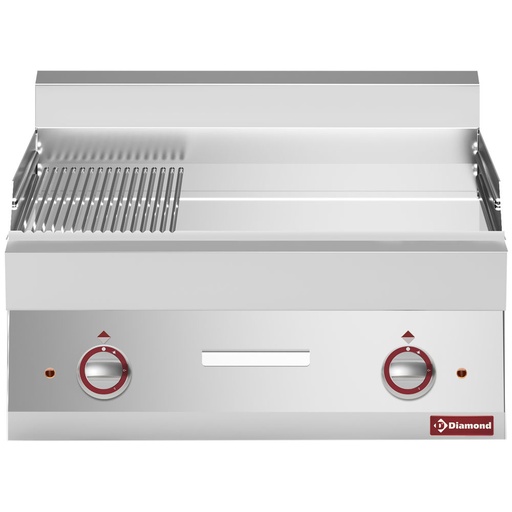 [13576] E65/PMCD7T-230V/3-N Plaque de cuisson électrique 2/3 lisse et 1/3 rainurée -top- "Alpha 650"