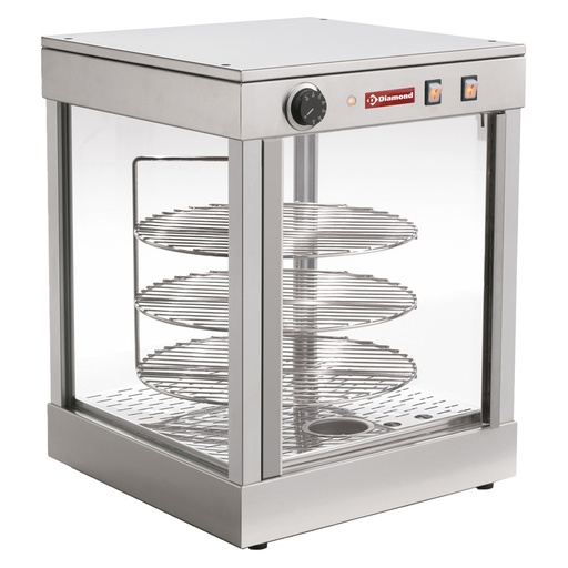 [13723] PIZZA/D38 Vitrine chauffante rotative D.380 mm