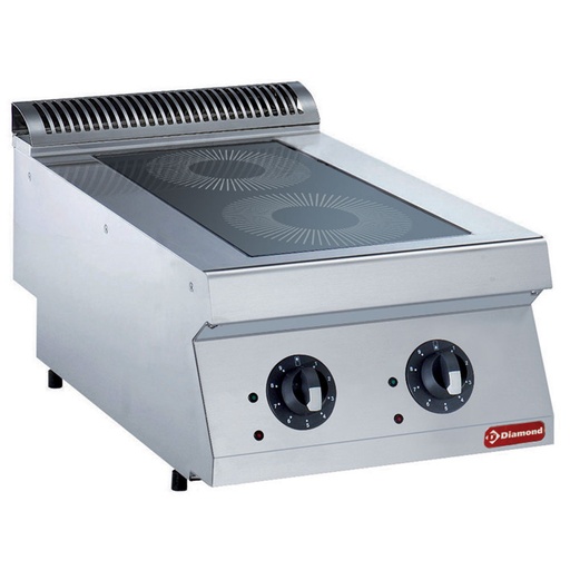 [14187] E17/2ID4T-230/3--N Cuisinière électrique, 2 foyers à induction -TOP-