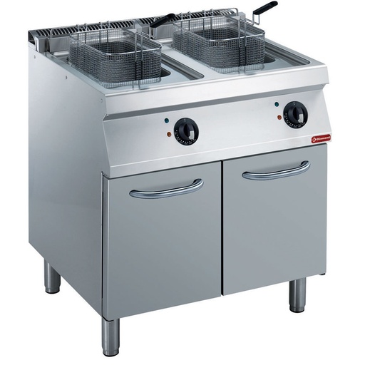 [14253] E17/F28A8-230/3--N Friteuse électrique 2x 14 litres, sur armoire