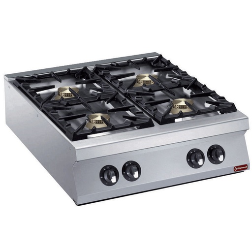 [14341] G22/4B8TPW-N Cuisinière 4 feux vifs gaz -TOP- "POWERFUL"