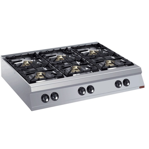 [14346] G22/6B12T-N Cuisinière 6 feux vifs gaz -TOP-