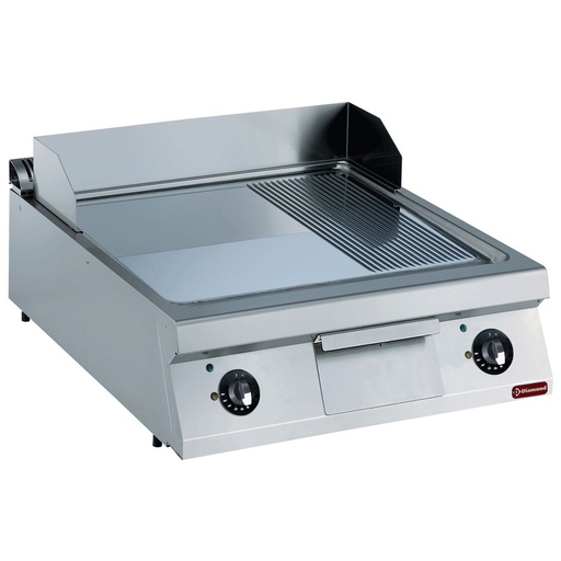 [14438] E22/PMCD8T-230/3--N Plaque de cuisson électrique 2/3 lisse et 1/3 rainurée au chrome dur "80 µm" -TOP-