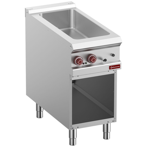 [14767] E9/BMA4-N Bain-marie électrique 4x GN 1/3-150 mm, armoire ouverte