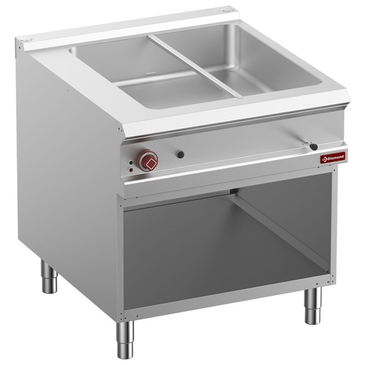 [14769] E9/BMA8-N Bain-marie électrique 8x GN 1/3-150 mm, armoire ouverte