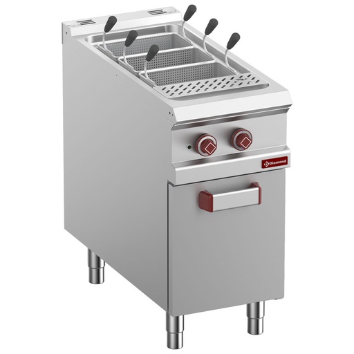 [14772] E9/CPA4-N Cuiseur à pâtes électrique, Cuve 40 lit. sur meuble fermé (s/paniers)