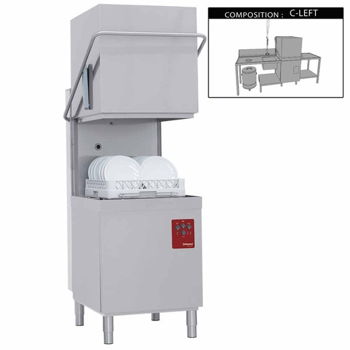 [15052] D26/6B/B-D Lave-vaisselle à capot complet, compose de :