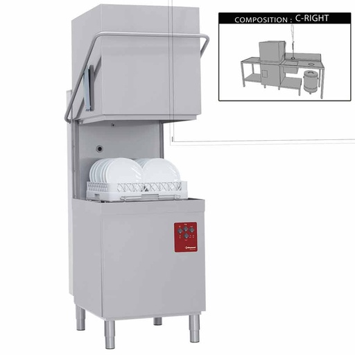 [15078] DK7/6/C-D Lave-vaisselle à capot complet, compose de :