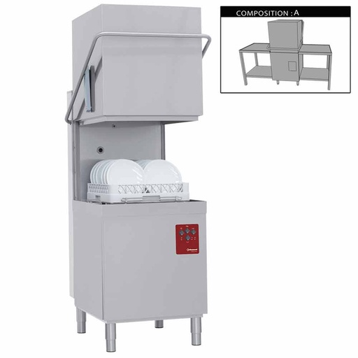 [15084] 015-25D/6/A Lave-vaisselle à capot complet, compose de :