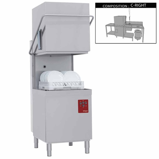 [15103] DCS9/6/C-D Lave-vaisselle à capot complet, compose de :